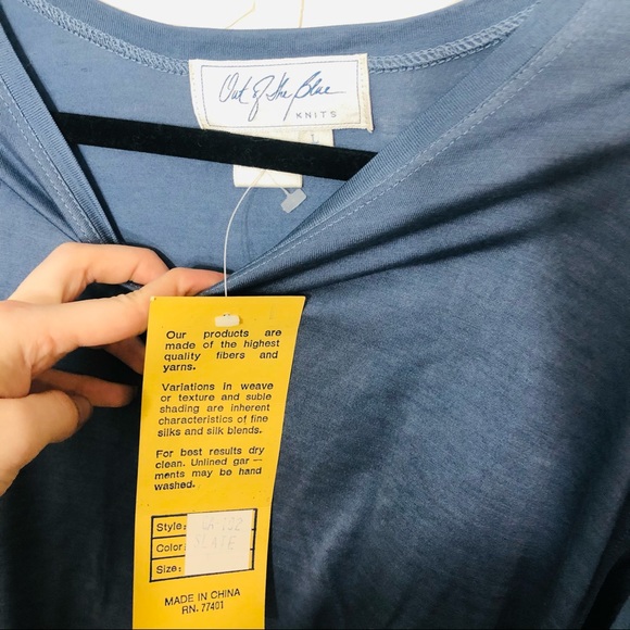 🌸5/$25🌸NWT Out Of the Blue Knits Basic Long Sleeve Flowy Top Size Large - Picture 6 of 10